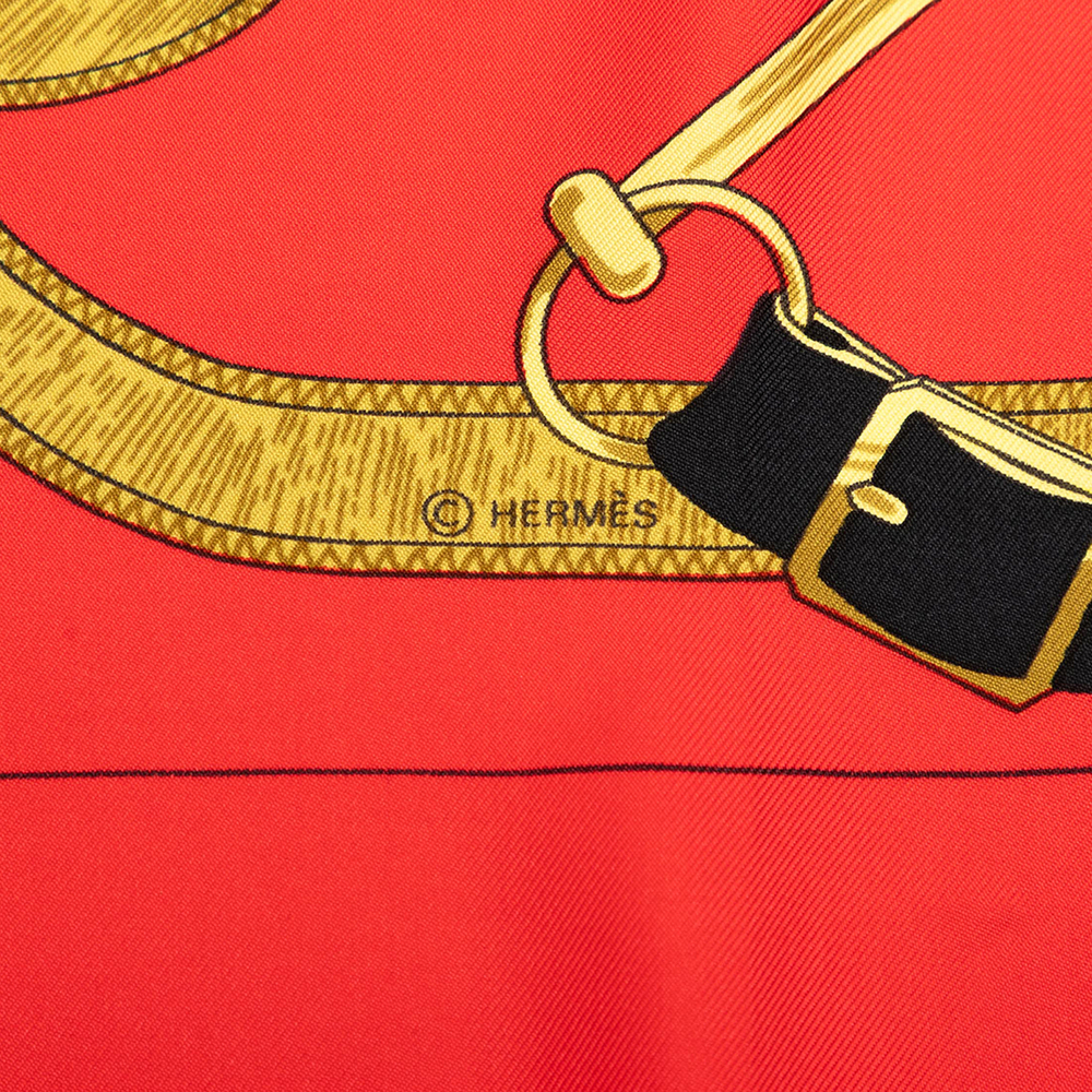 Pre-Loved Hermes Eperon d Or Silk Scarf 90 - Picture 4 of 7